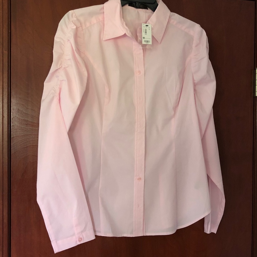 The Limited Sz L Pale Pink Long Sleeved Blouse-NWT